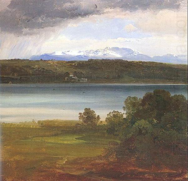 View across Lake Starnberg to the Benedikte, Christian Ernst Bernhard Morgenstern